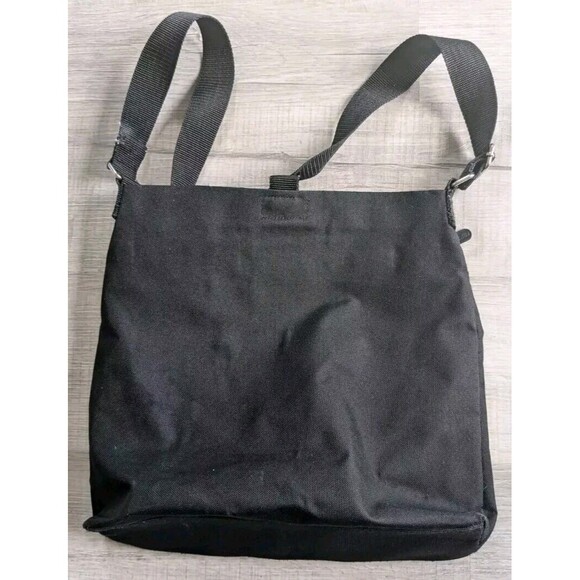 Fossil F/54 Y2K Natural Canvas Leather Strap Messenger Black - Picture 9 of 13